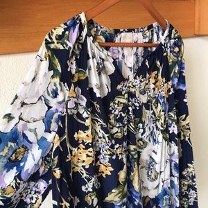 Chico’s Long Sleeve Floral Blouse